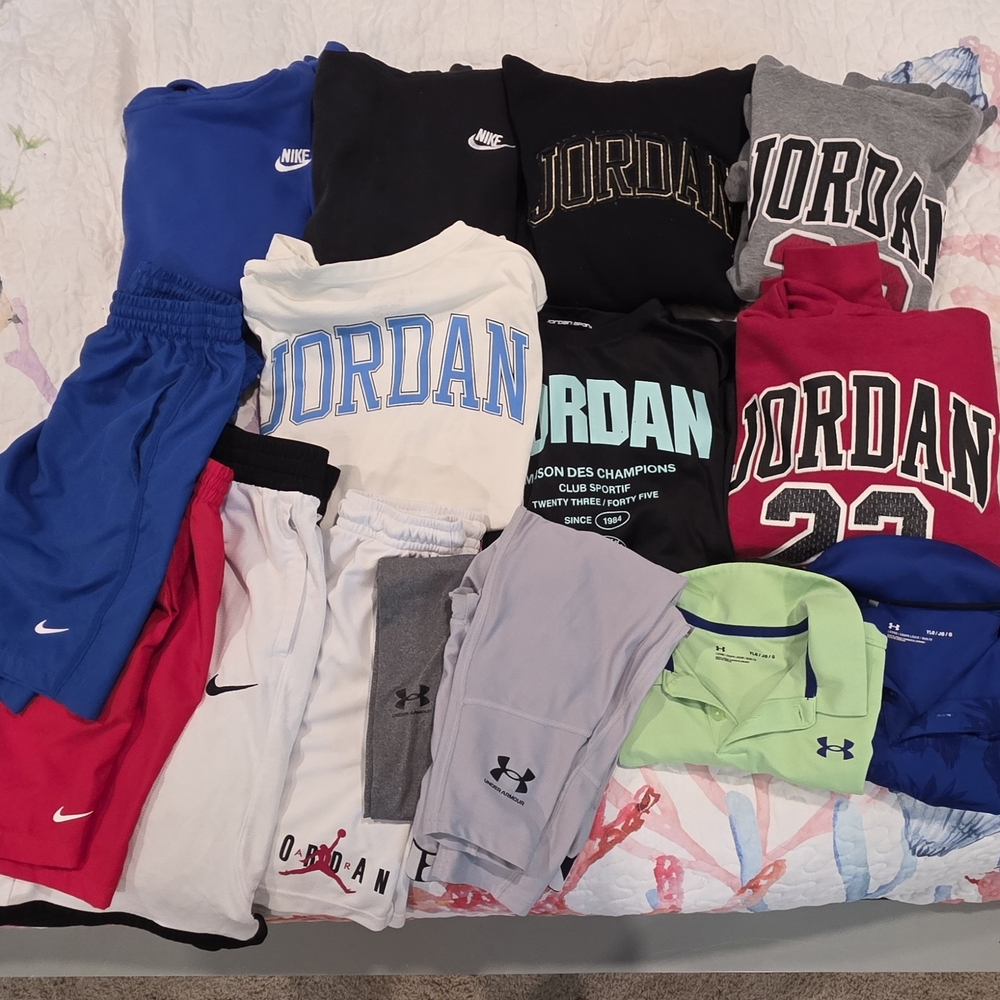 Huge Boys Nike and Jordan Clothing Bundle